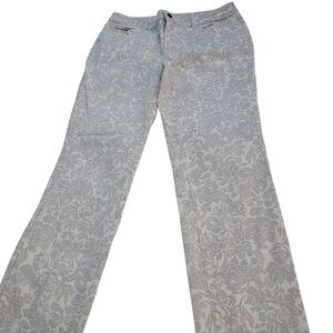 Floral Patterned Coldwater Creek Women's Jeans Size 10 floral Natural Fit Pants